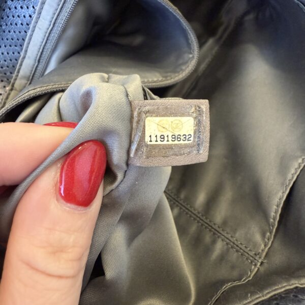 Chanel Metallic Crackled Calfskin Perforated Drill Flap Silver