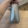Christian Dior Metallic Patent Micro-Cannage Mini Lady Dior Silver
