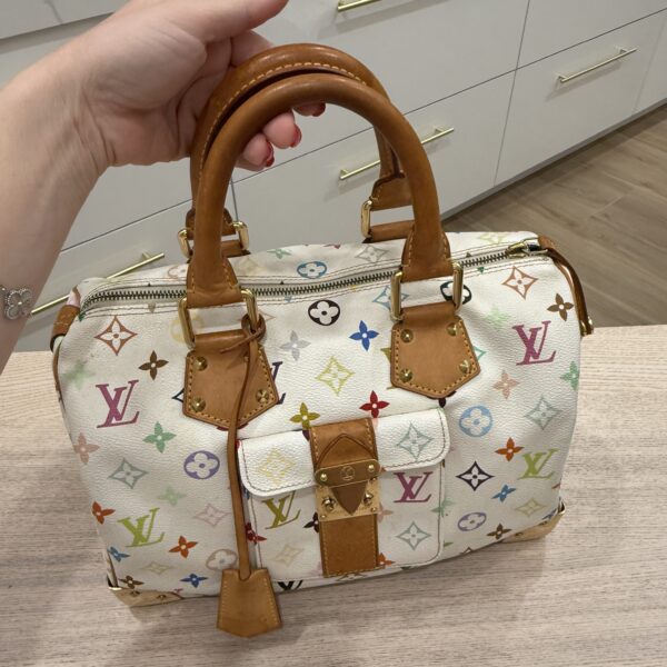 Louis Vuitton Monogram Multicolor Speedy 30 White