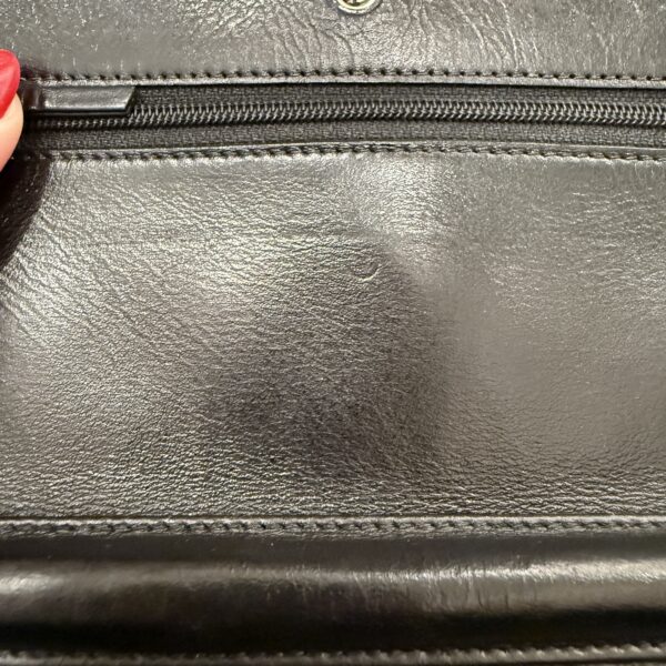 Chanel Calfskin Quilted Wallet on Chain WOC Black Silver Hardware