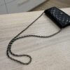 Chanel Calfskin Quilted Wallet on Chain WOC Black Silver Hardware
