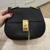 Chloe Grained Lambskin Drew Shoulder Bag Black