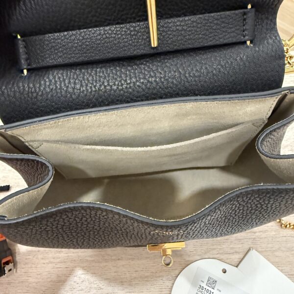 Chloe Grained Lambskin Drew Shoulder Bag Black