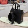 Burberry Banner NM Tote Leather with Vintage Check Canvas Small Black