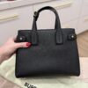 Burberry Banner NM Tote Leather with Vintage Check Canvas Small Black