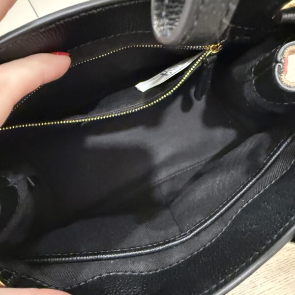 Burberry Banner NM Tote Leather with Vintage Check Canvas Small Black