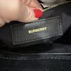 Burberry Banner NM Tote Leather with Vintage Check Canvas Small Black