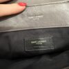 Saint Laurent Calfskin Y Quilted Monogram Loulou Document Holder Dark Grey SHW