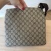Gucci Front Zip Flat Messenger Bag GG Coated Canvas Medium