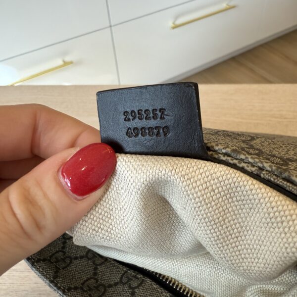 Gucci Front Zip Flat Messenger Bag GG Coated Canvas Medium