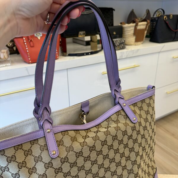 Gucci Monogram Medium Craft Tote Lilac