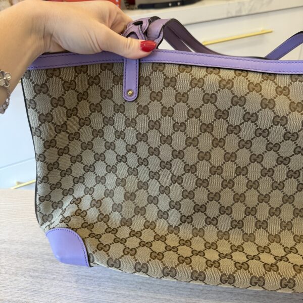 Gucci Monogram Medium Craft Tote Lilac