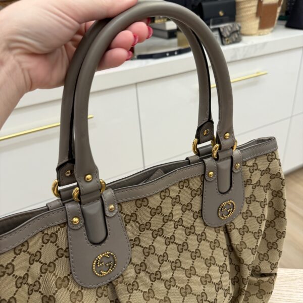 Gucci Monogram Medium Scarlett Studded Tote