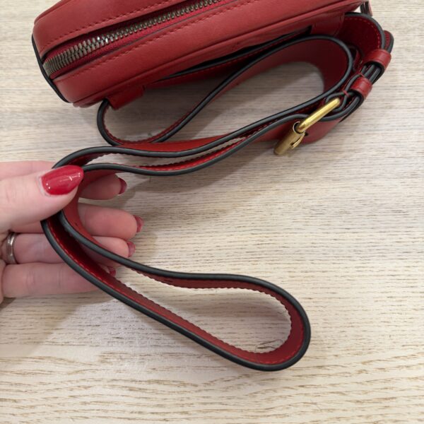 Gucci Calfskin Matelasse GG Marmont Belt Bag 95 38 Red