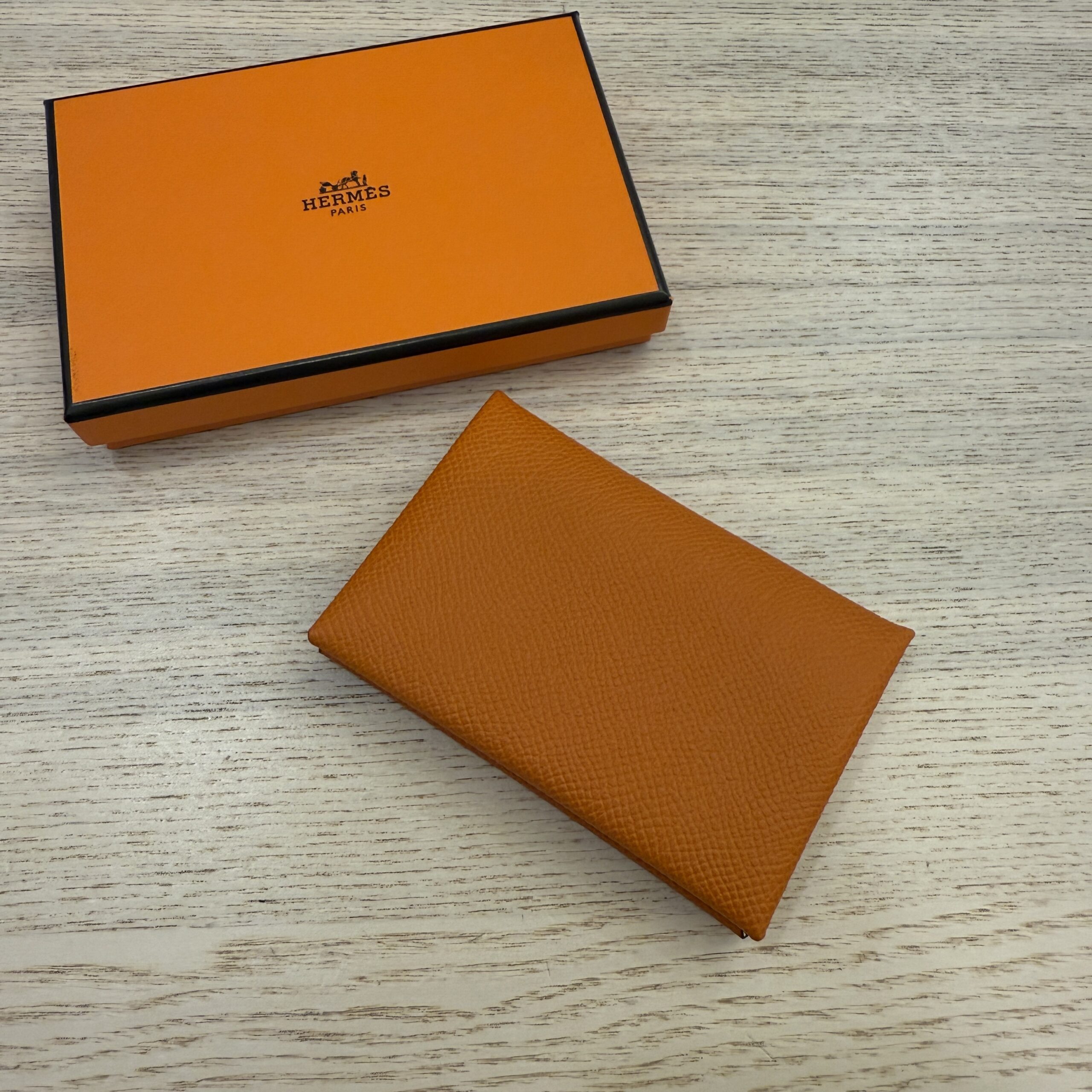 Hermes Epsom Calvi Card Case Verso