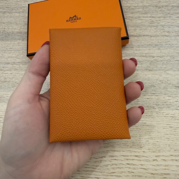 Hermes Epsom Calvi Card Case Verso