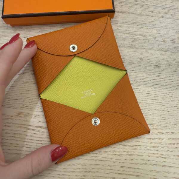 Hermes Epsom Calvi Card Case Verso