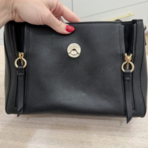 Chloe Black Leather Small Faye Day Bag Black