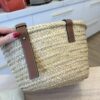 Loewe Raffia Basket Tote Bag Natural Tan