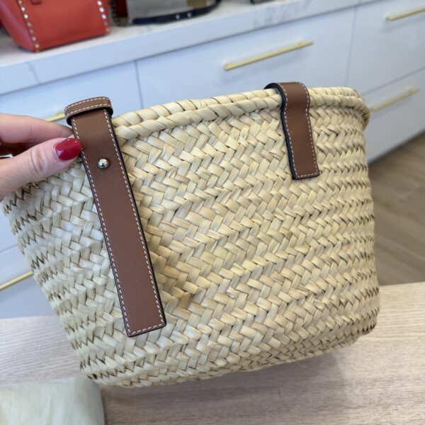 Loewe Raffia Basket Tote Bag Natural Tan