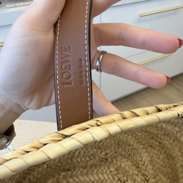 Loewe Raffia Basket Tote Bag Natural Tan