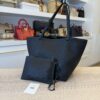 The Row Park Tote Three Bag in Leather Black