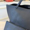 The Row Park Tote Three Bag in Leather Black