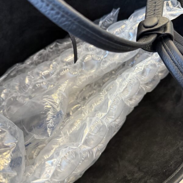 The Row Park Tote Three Bag in Leather Black