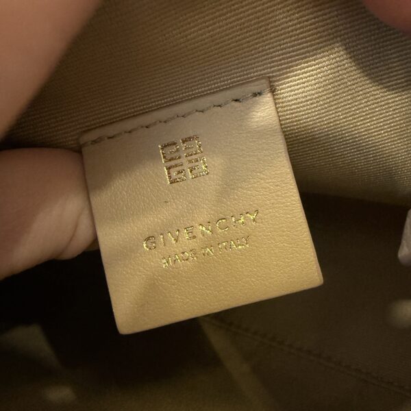 Givenchy Lucky Lock Small Embellished Textured-Leather Shoulder Bag in Natural Beige