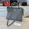 Machine Paris Lutece PM Grained Leather Top-Handle Bag Elephant