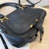 Chloe Marcie Small Satchel Bag in Grained Calfskin Black