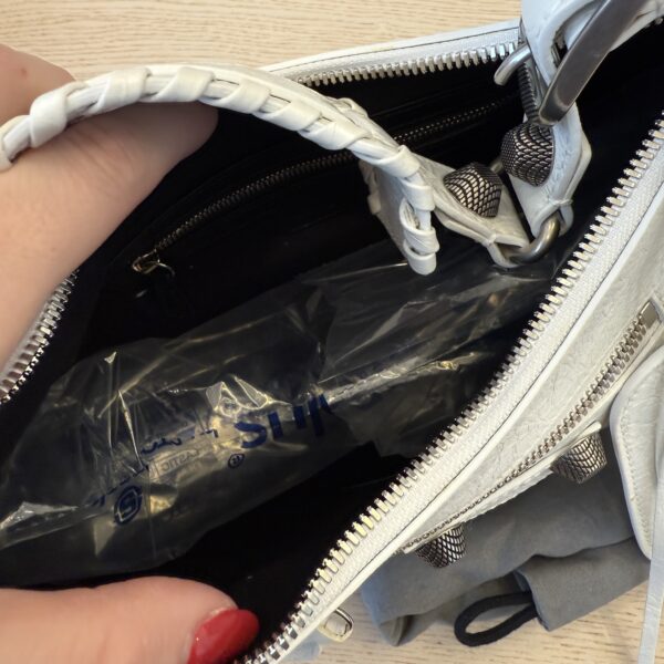 Balenciaga Le Cagole Small Shoulder Bag Optic White