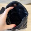 Saint Laurent Loulou Toy Puffer Pouch Clutch Bag Black SHW