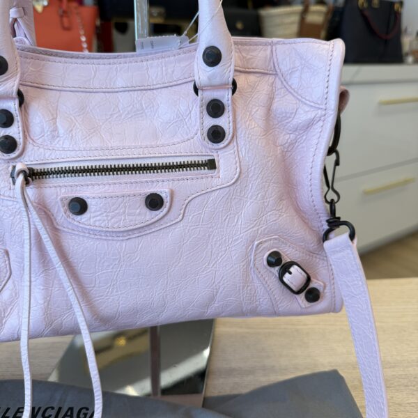 Balenciaga Le City Small Leather Top-Handle Bag Petal Pink