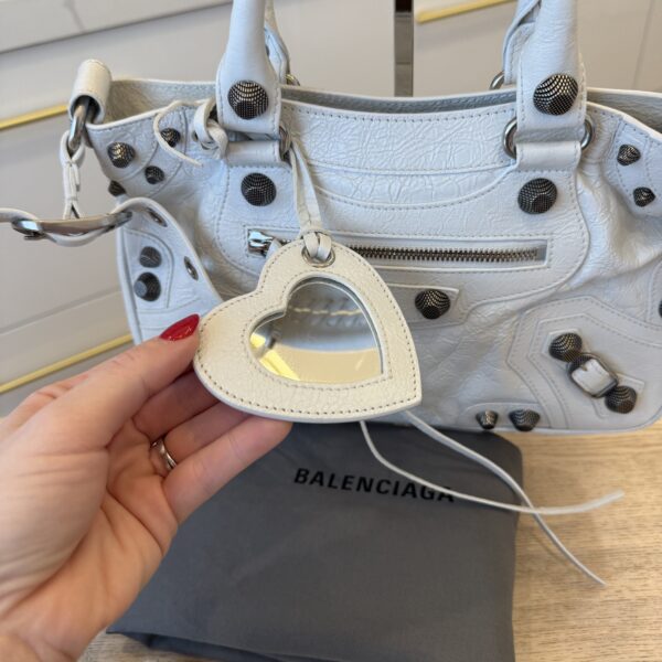 Balenciaga Agneau Arena Crystal Neo Cagole Optic White