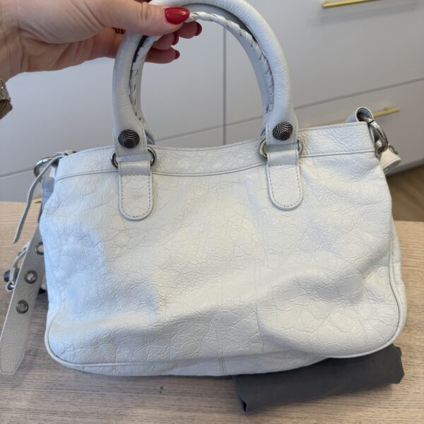 Balenciaga Agneau Arena Crystal Neo Cagole Optic White