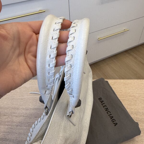 Balenciaga Agneau Arena Crystal Neo Cagole Optic White