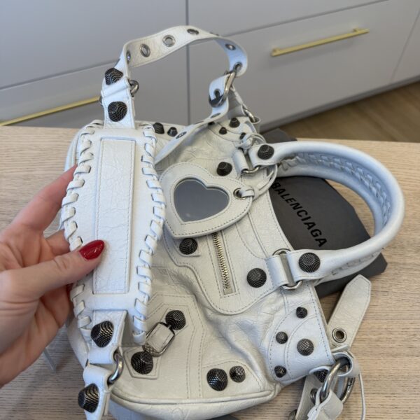 Balenciaga Agneau Arena Crystal Neo Cagole Optic White