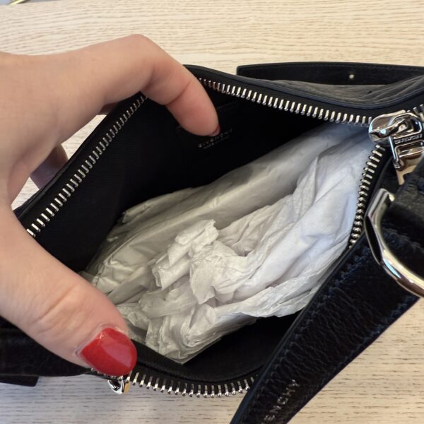 Givenhcy Tumbled Calfskin Mini Voyou Boyfriend Party Bag Black