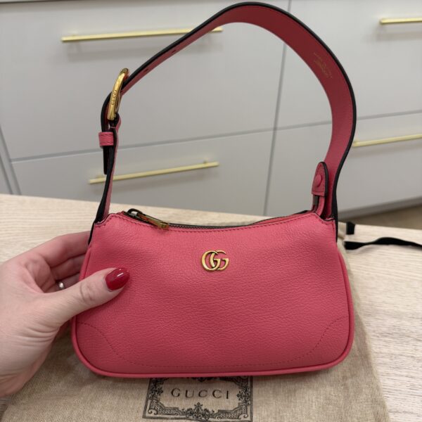 Gucci Goatskin Mini Aphrodite Shoulder Bag Pink