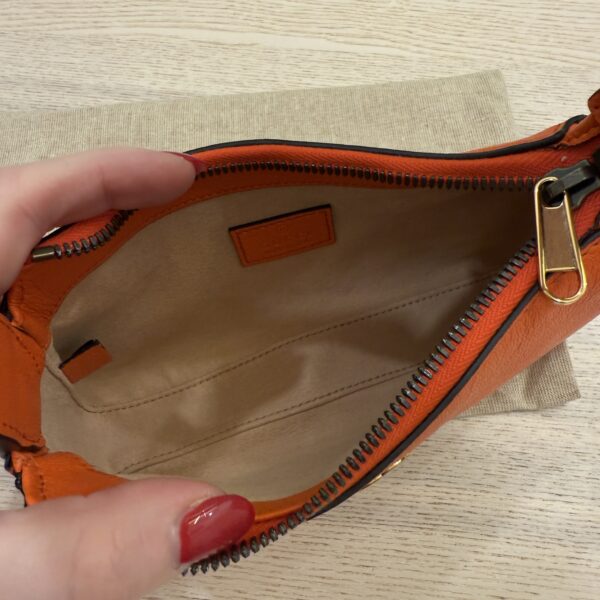Gucci Goatskin Mini Aphrodite Shoulder Bag Orange