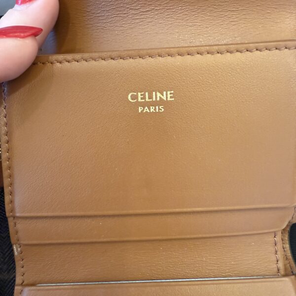 Celine Compact Wallet with Coin Triomphe Canvas