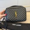 Saint Laurent (YSL) Calfskin Monogram Lou Camera Black Gold Hardware
