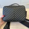 Saint Laurent (YSL) Calfskin Monogram Lou Camera Black Gold Hardware