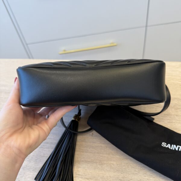 Saint Laurent (YSL) Calfskin Monogram Lou Camera Black Gold Hardware