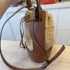 Loewe Small Raffia Balloon Bag Natural