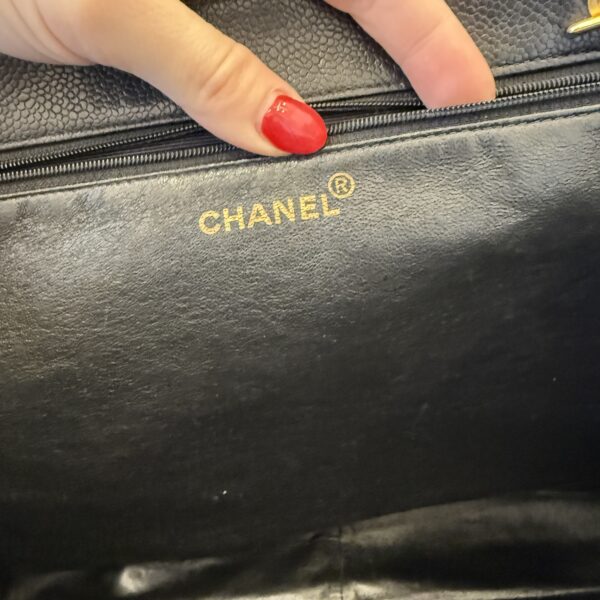 Chanel Timeless Caviar Chain Tote Black 24K Hardware