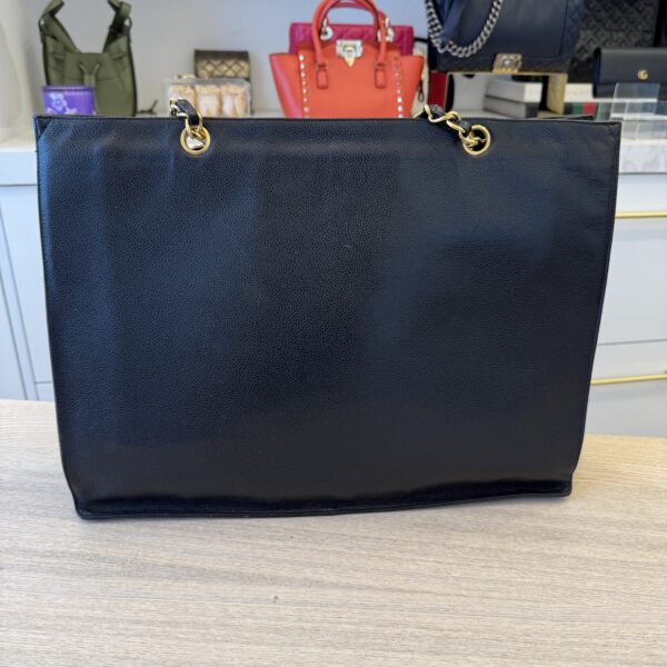 Chanel Timeless Caviar Chain Tote Black 24K Hardware