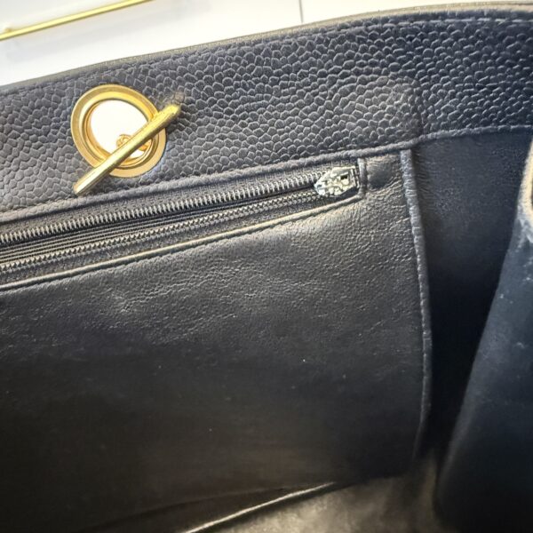 Chanel Timeless Caviar Chain Tote Black 24K Hardware