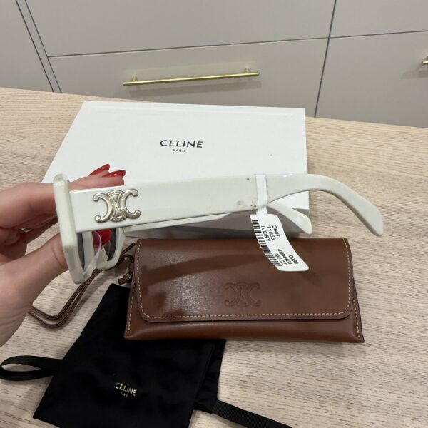 Celine Triomphe White Sunglasses